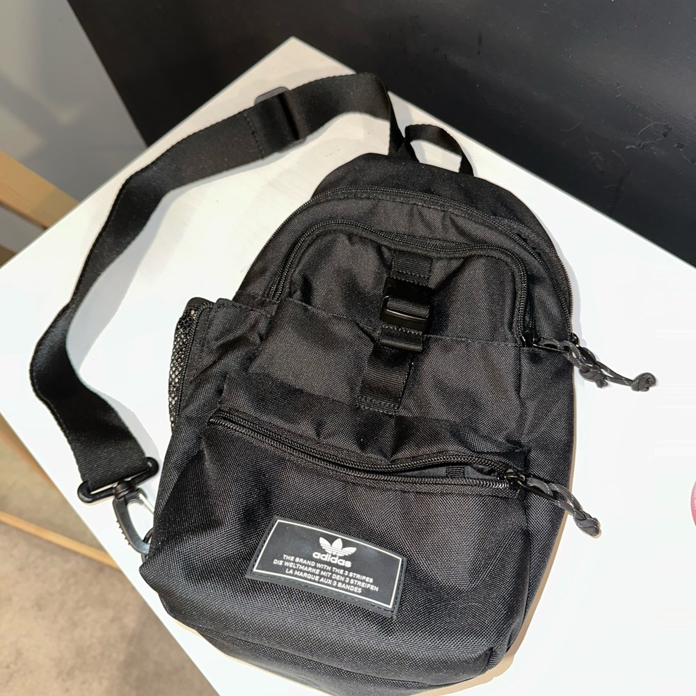 Adidas Originals Black Belt Bag with Adjustable Strap